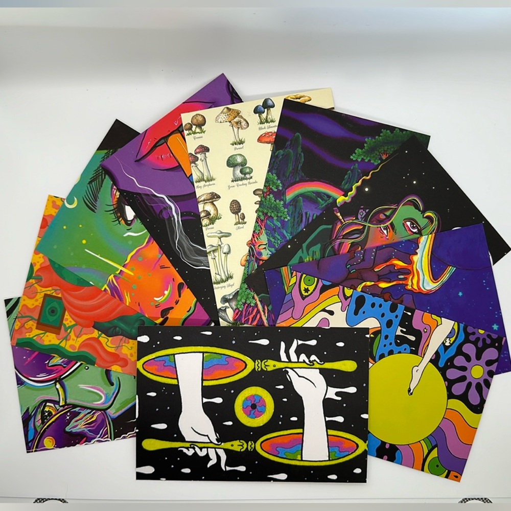 10 Psychedelic Pictures/Postcards
